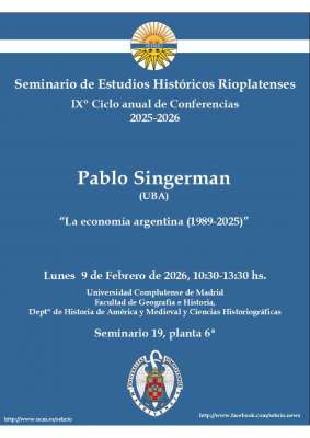 Conferencia: La economía argentina (1989-2025), 9-2-2026, 10:30